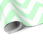 Mint White XL Chevron ZigZag Pattern Cadeaupapier (Rol Hoek)