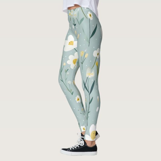 Mint Wildflowers Leggings (Links)