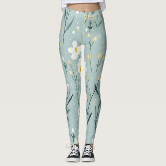 Mint Wildflowers Leggings