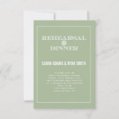 Mint Winter Wedding Rehearsal Dinner Invitations Kaart (Voorkant)