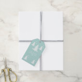 Mint wit minimalistische kerstbomen cadeau Labels Cadeaulabel (Met Touw)