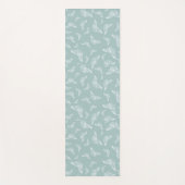 Mint wit vlinderpatroon yogamat (Voorkant)