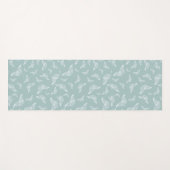 Mint wit vlinderpatroon yogamat (Voorkant (horizontaal))