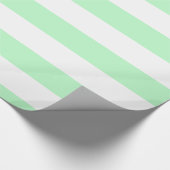 Mint, Wit XL Strepenpatroon Cadeaupapier (Hoek)