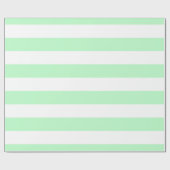 Mint, Wit XL Strepenpatroon Cadeaupapier (Vlak)