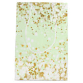 Mint witgouden Confetti schittering Medium Cadeauzakje (Achterkant)