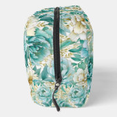 Mint Witte Bloemen Toilettasje (Rechts)