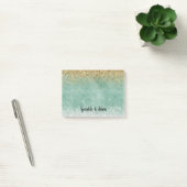 Mint Witte Glam Gouden Schittering Glitters Post-it® Notes (Kantoor)