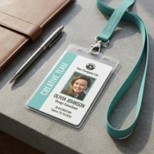 Mint Witte Moderne Foto Logo Werknemer