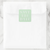 Mint & Witte Moderne Type SAVE THE DATE Sticker (Tas)