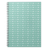 Mint & witte pijlen Modern Boho Pattern Notitieboe Notitieboek (Voorkant)