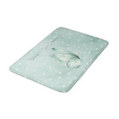 Mint Witte Stippen Vlinder Geloof Badmat (Gekanteld)