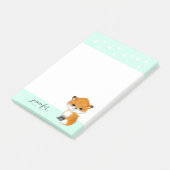Mint Woodland Fox Heart Post het bericht Post-it® Notes (Schuin)