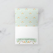 MINT WOODLAND HERTEN BABY SHOWER BEDANKKAART (Binnen)