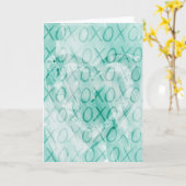 Mint XOXO Love Kaart (Gele Bloem)