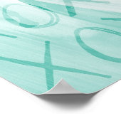 Mint XOXO Love Poster (Hoek)