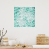 Mint XOXO Love Poster (Keuken)