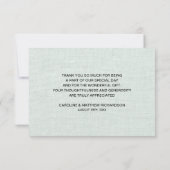 Mint | Yellow Floral Dank u bruiloft Kaart (Achterkant)