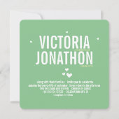 Mint Yellow Modern Geometric Pattern Typografie Kaart (Voorkant)