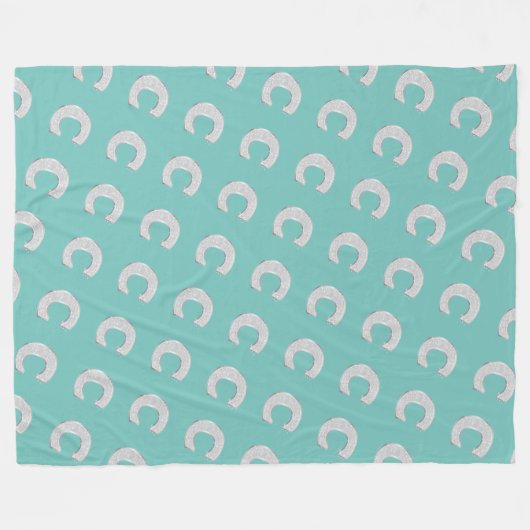 Mint zilveren letter C Fleece Deken (Voorkant (Horizontaal))