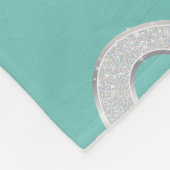 Mint zilveren letter C Fleece Deken (Hoek)