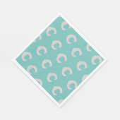 Mint zilveren letter C Servet (Hoek)