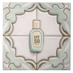 Mint Zonnescherm Zonnescherm Fles Grappige Badkame Tegeltje