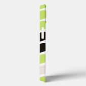 Mint & Zwart Bloemen Patroon iPad Mini Case (Achterkant / Rechts)