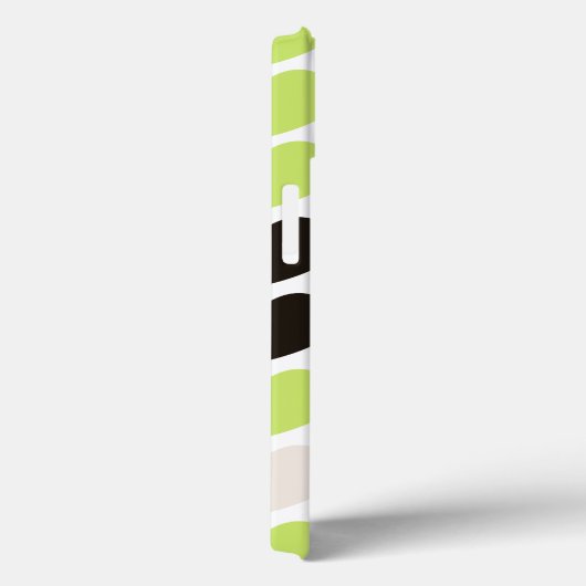 Mint & Zwart Bloemen Patroon iPad Mini Case (Achterkant / Rechts)