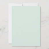 Mint | Zwart Elegant Minimalistisch Vrijgezellenfe Kaart (Achterkant)