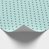 Mint zwarte Stippen Cadeaupapier (Hoek)