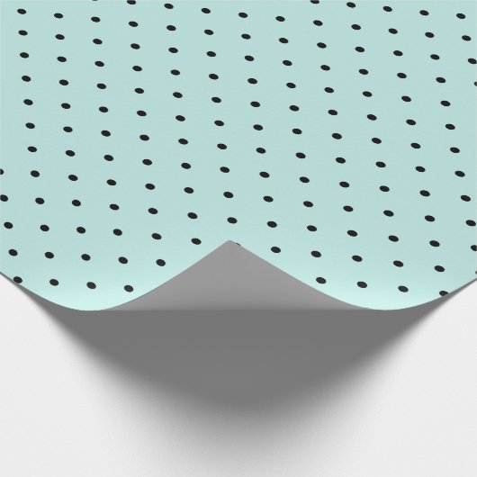 Mint zwarte Stippen Cadeaupapier (Hoek)