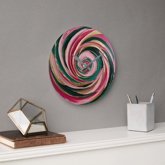 Minted Blush Marble Grote Klok (Kantoor)
