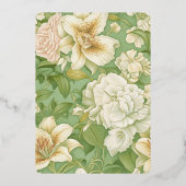 Minted Elegance, Tijgerlelies, Save the Date, Folie Uitnodiging (Achterkant)