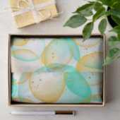 MintGreen Gold Bubbles Waterverf Custom Wedding Tissuepapier (Geschenk)
