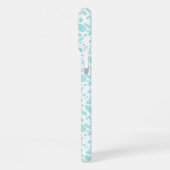 Mintgroen en Roze Monogram iPhone Hoesje (Linkerkant)