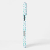 Mintgroen en Roze Monogram iPhone Hoesje (Rechterkant)