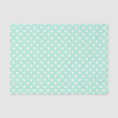 mintgroen en wit polka dots tissue papier (Voorkant)