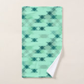 mintgroen geometrisch bad handdoek (Handdoek)