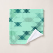 mintgroen geometrisch bad handdoek (Wasdoekje)