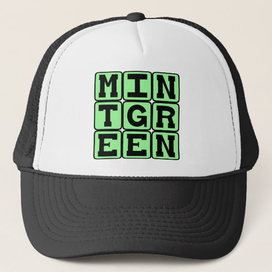 Mintgroen, Kleur Trucker Pet (Voorkant)