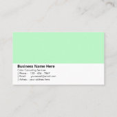 Mintgroen | "Vers en verfrissend"  Visitekaartje (Achterkant)