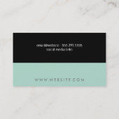 Mintgroen / Zwart Visitekaartje (Achterkant)