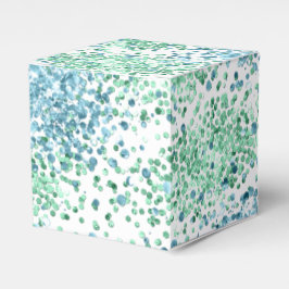 Mintgroene Aqua Blauwe Glitter Stippen Glans       Bedankdoosjes