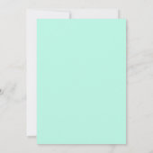 Mintgroene Betoverende Lente Bruiloft Kaart (Achterkant)
