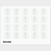 Mintgroene Coquette Gestreepte Ingredienten Produc Vierkante Sticker (Vel)