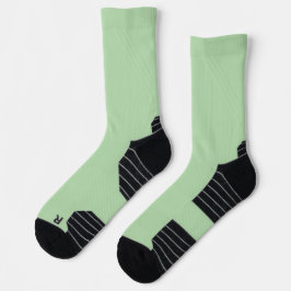 mintgroene crew sokken met zwarte teen en hiel