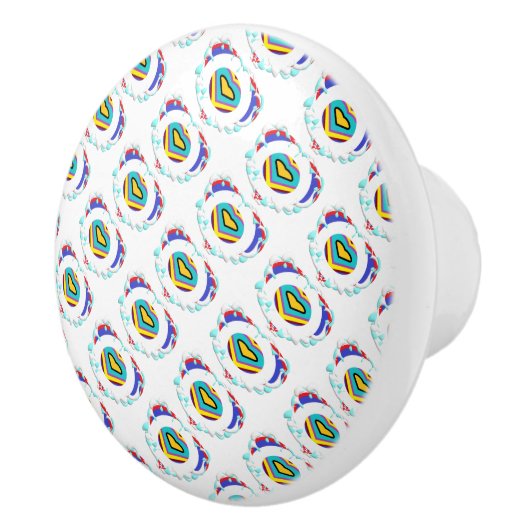 MINTGROENE DECORATIEPATRONEN KERAMISCHE KNOP (Rechts)