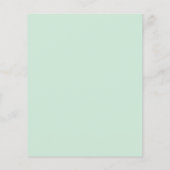 Mintgroene en grijze script budget bruiloft uitnod (Achterkant)
