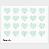 Mintgroene en turquoise frostingroosstickers hart sticker (Vel)